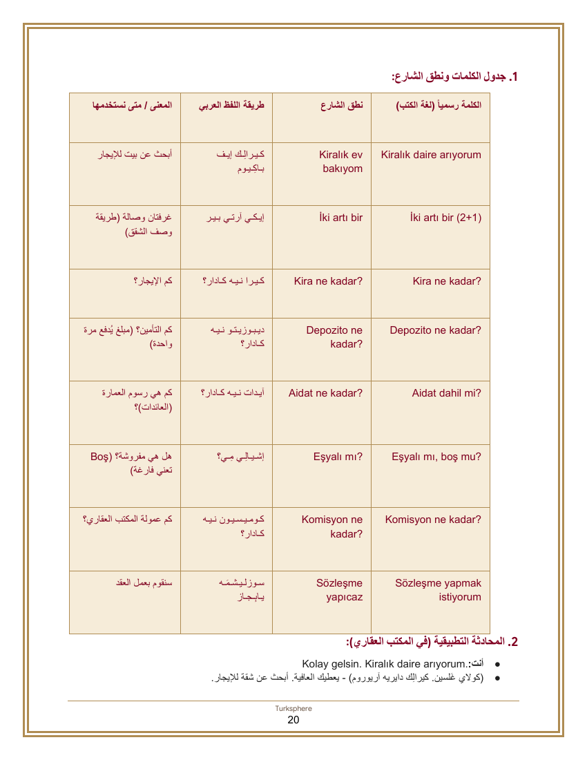 جدول عبارات المكتب العقاري